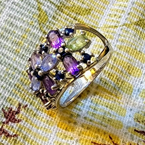 COPY - 🦚  SS Multi-Gemstone Ring - Picture 8 of 16